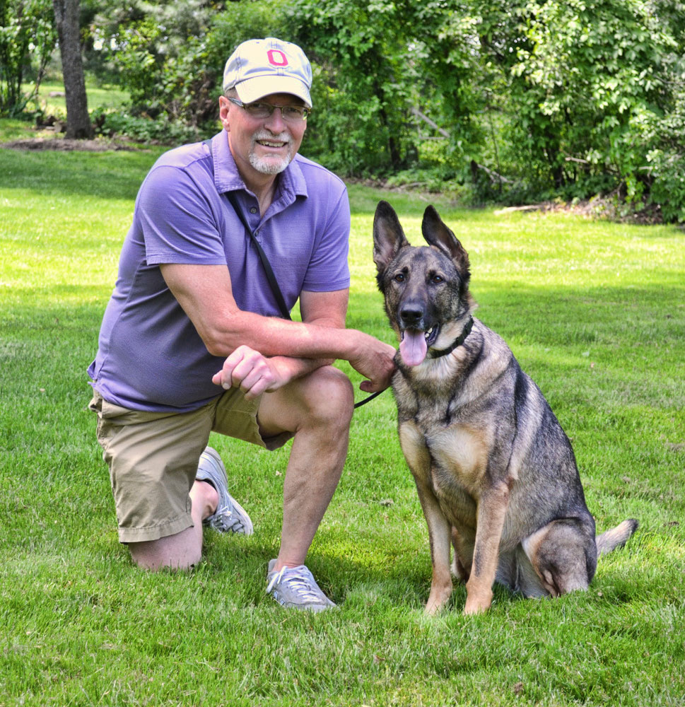 Jerry Barns and His German Shepherd